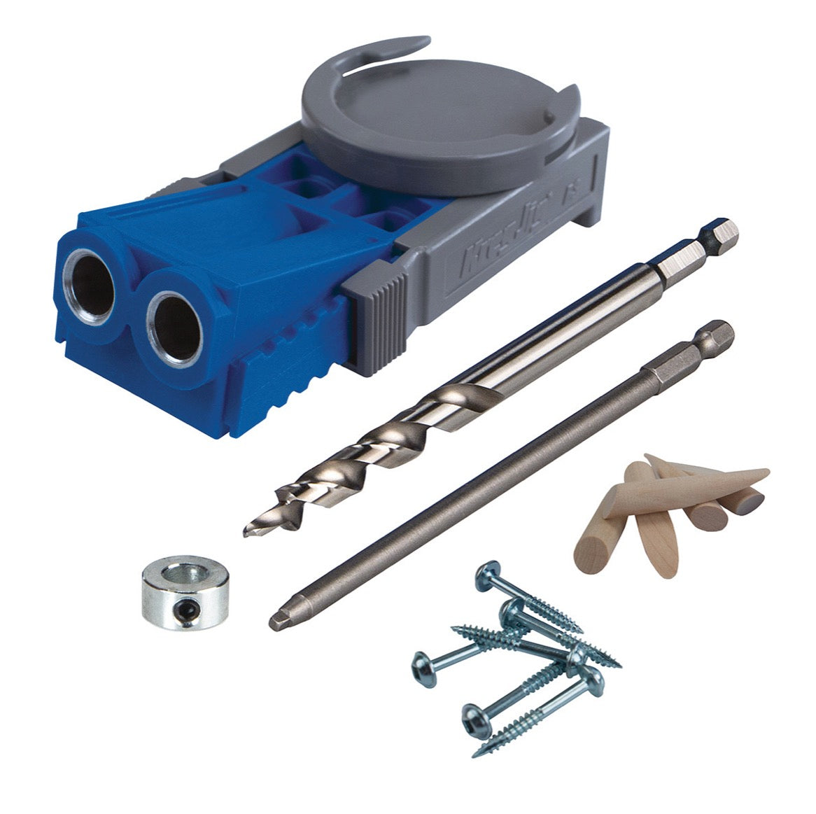 KREG Jig R3 Starter Set ( R3 ) Tischler Komplettset Verbindungssystem Holz mit Bohrschablone R3, Bohrer, Bit, Tiefenanschlag, Holzdübeln, Schrauben und Inbus - Toolbrothers