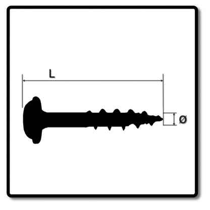 KREG Pocket-Hole Zylinderkopfschraube 25 mm 100 Stk ( SML-C1-100 ) Vierkantantrieb Teilgewinde Grobgewinde selbstschneidend verzinkt - Toolbrothers