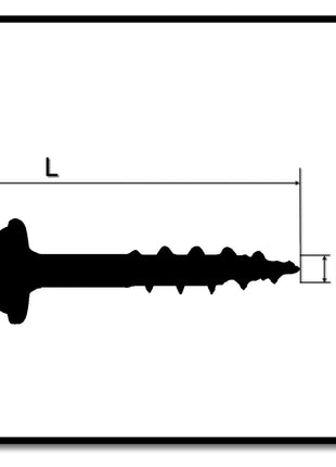 KREG Pocket-Hole Linsenkopfschraube 38mm 100 Stk. ( SML-C150-100 ) Vierkantantrieb Teilgewinde Grobgewinde selbstschneidend verzinkt - Toolbrothers