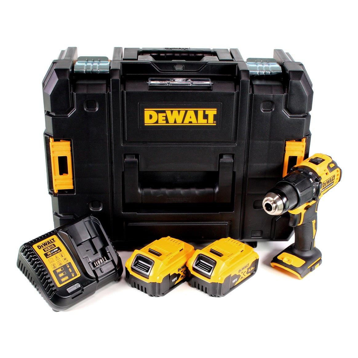 DeWalt DCD 709 P2 Akku Schlagbohrschrauber 18 V 65 Nm + 2x Akku 5,0 Ah + Ladegerät + TSTAK - Toolbrothers