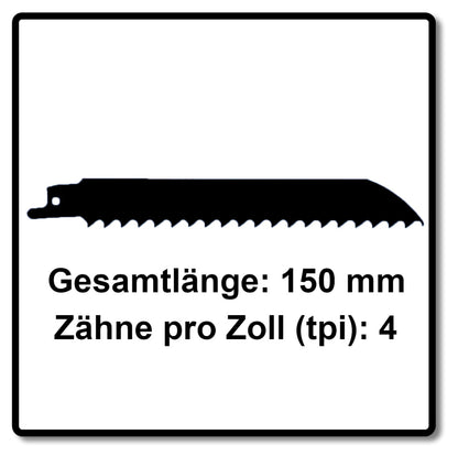 Komet Säbelsägeblatt WOOD 150mm 4tpi 5 Stk. ( 501.005 ) HSS-Bi-Metall - Toolbrothers