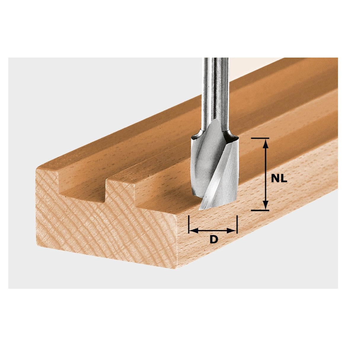 Festool Spiralnutfräser HS Spi S8 D20/25 20 x 25 mm 8 mm Schaft ( 490951 ) - Toolbrothers