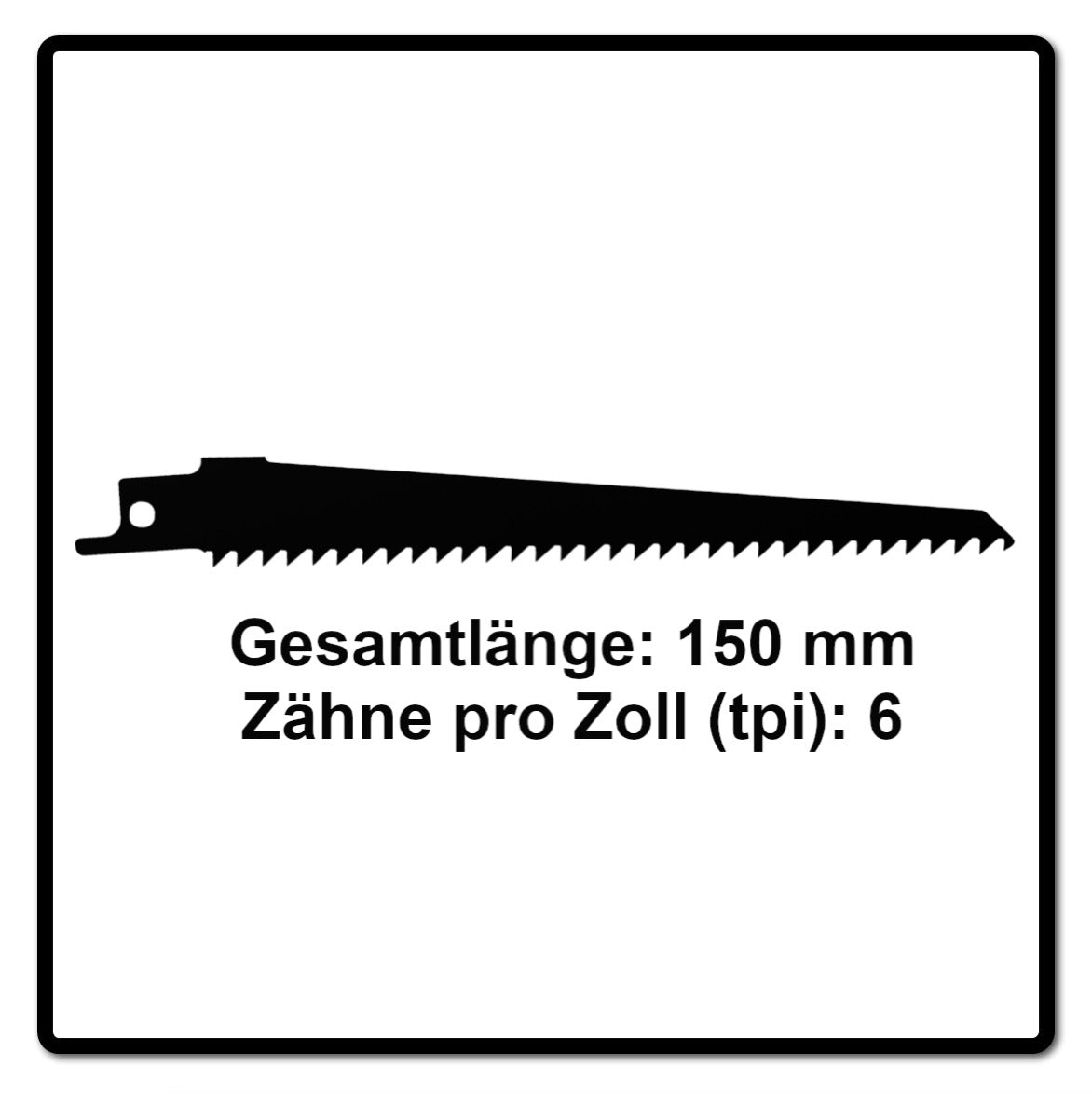 Komet Säbelsägeblatt WOOD 150mm 6tpi 5 Stk. ( 501.084 ) CV-Stahl - Toolbrothers