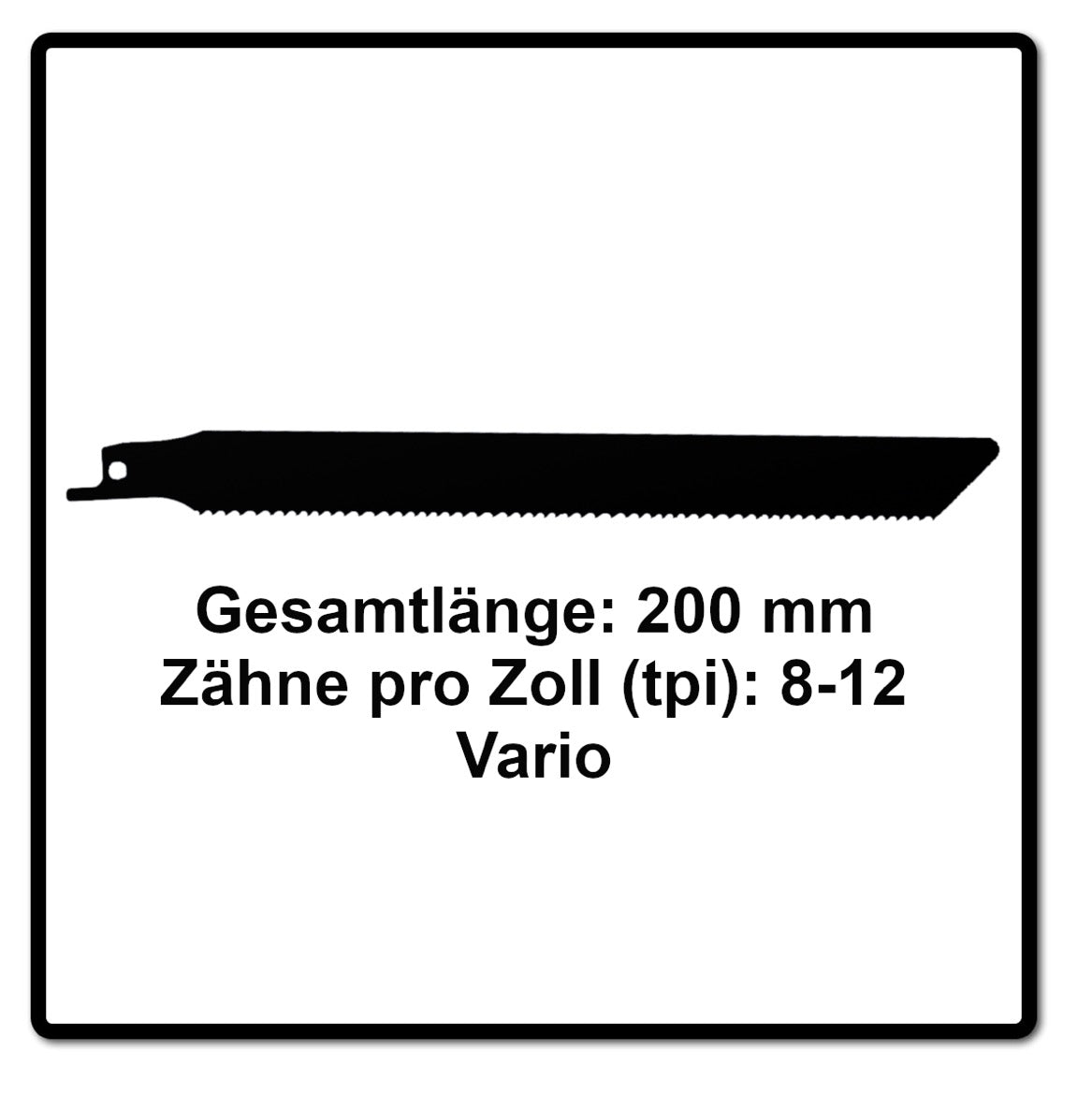 Komet Säbelsägeblatt PALLETS 200mm 8-12tpi 5 Stk. ( 501.396 ) HSS-Bi-Metall Vario - Toolbrothers