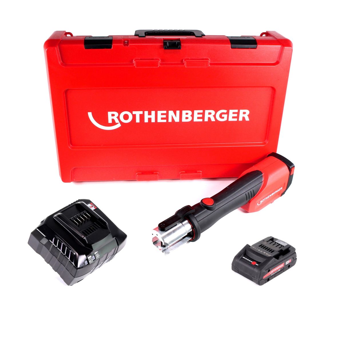 Rothenberger ROMAX 4000 Akku Pressmaschine 18V + 1x Akku 4,0Ah + Ladegerät + Koffer - Toolbrothers