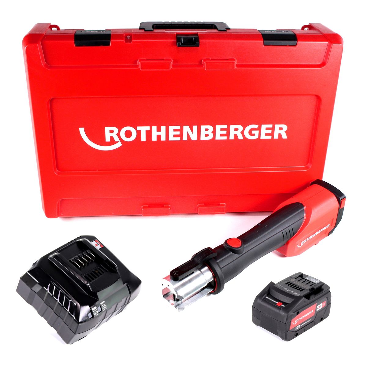 Rothenberger ROMAX 4000 Akku Pressmaschine 18V + 1x Akku 8,0Ah + Ladegerät + Koffer - Toolbrothers