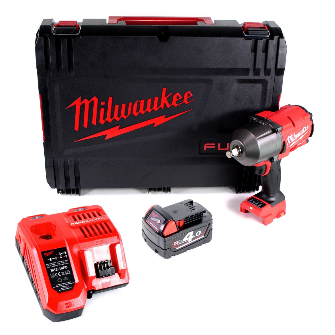 Milwaukee M18 FHIWF12-401X Akku Schlagschrauber 1/2" 18 V 1356 Nm + 1x Akku 4,0 Ah + Ladegerät + HD Box - Toolbrothers