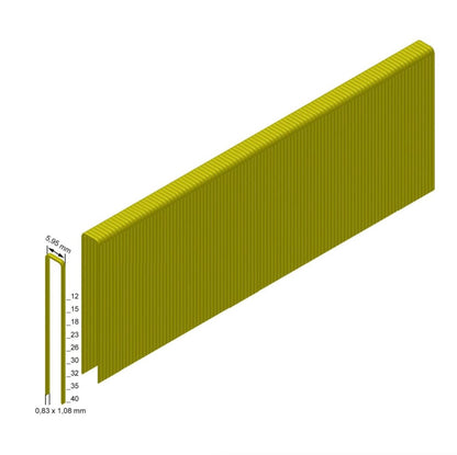 Prebena ES18CNKHA Klammern Heftklammern Typ ES 7800 Stück 18 mm verzinkt geharzt - Toolbrothers