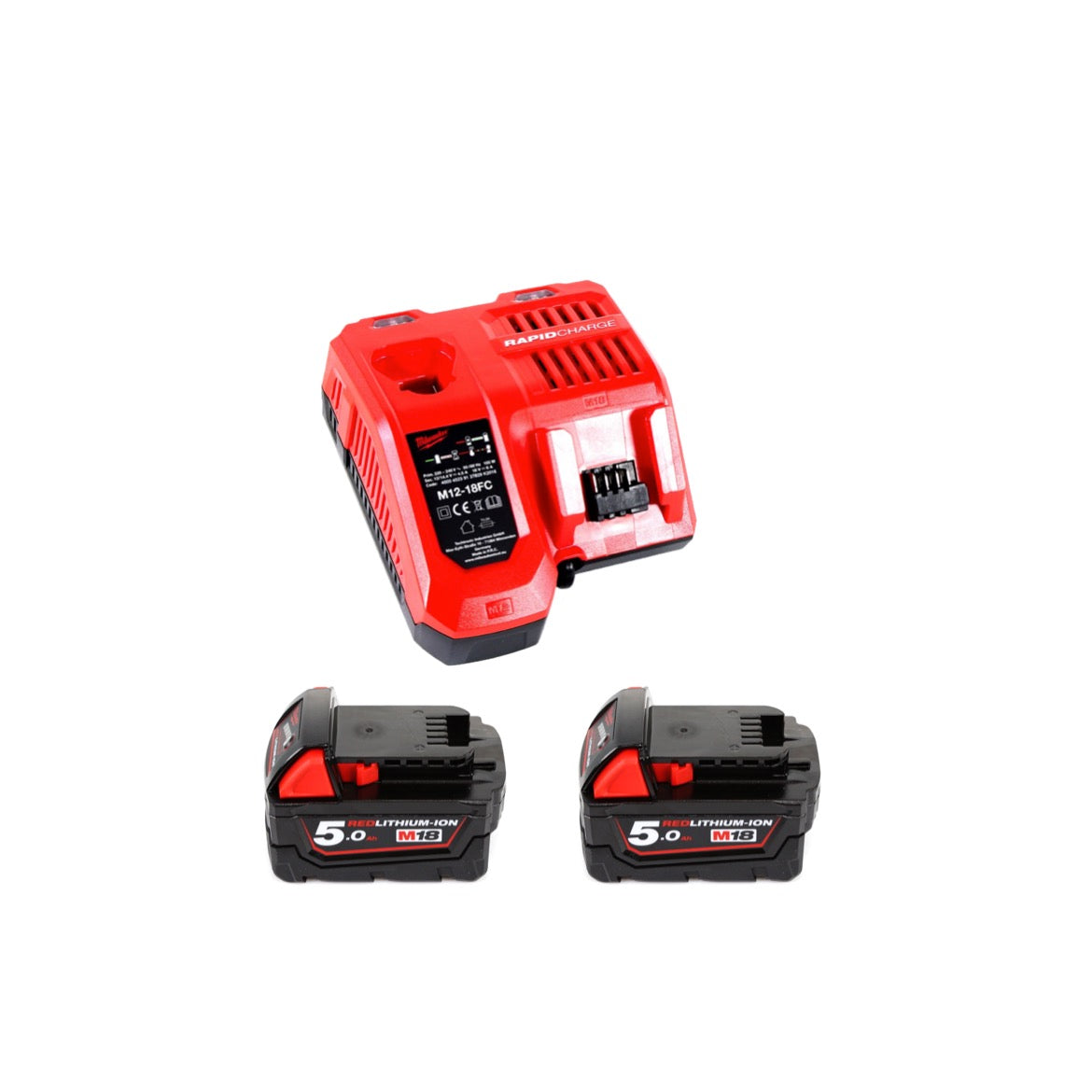 Milwaukee M18 FIWF12-502X Akku Schlagschrauber 1/2" 18 V 300 Nm ( 4933451071 ) + 2x Akkus 5,0 Ah + Ladegerät + HD Box - Toolbrothers