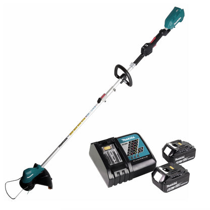 Makita DUR 188 LRG2 Akku Rasentrimmer 18V 250/300mm Brushless + 2x Akku 6,0Ah + Ladegerät - Toolbrothers