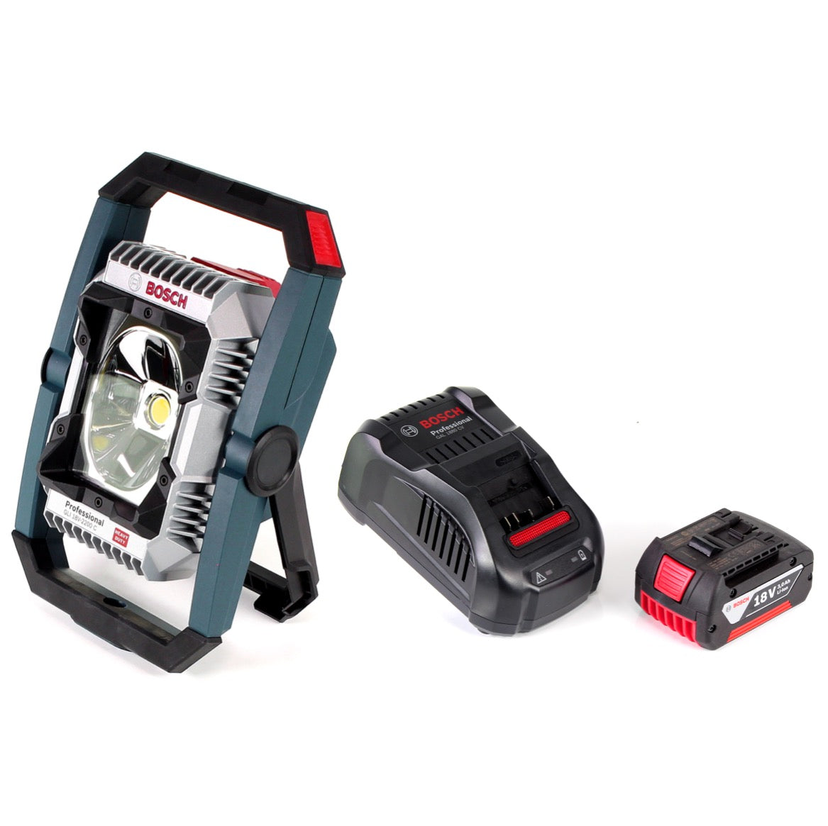 Bosch GLI 18V-2200 C Akku Lampe 18V 2200lm Bluetooth ( 0601446501 ) + 1x 3,0 Ah Akku + Ladegerät - Toolbrothers