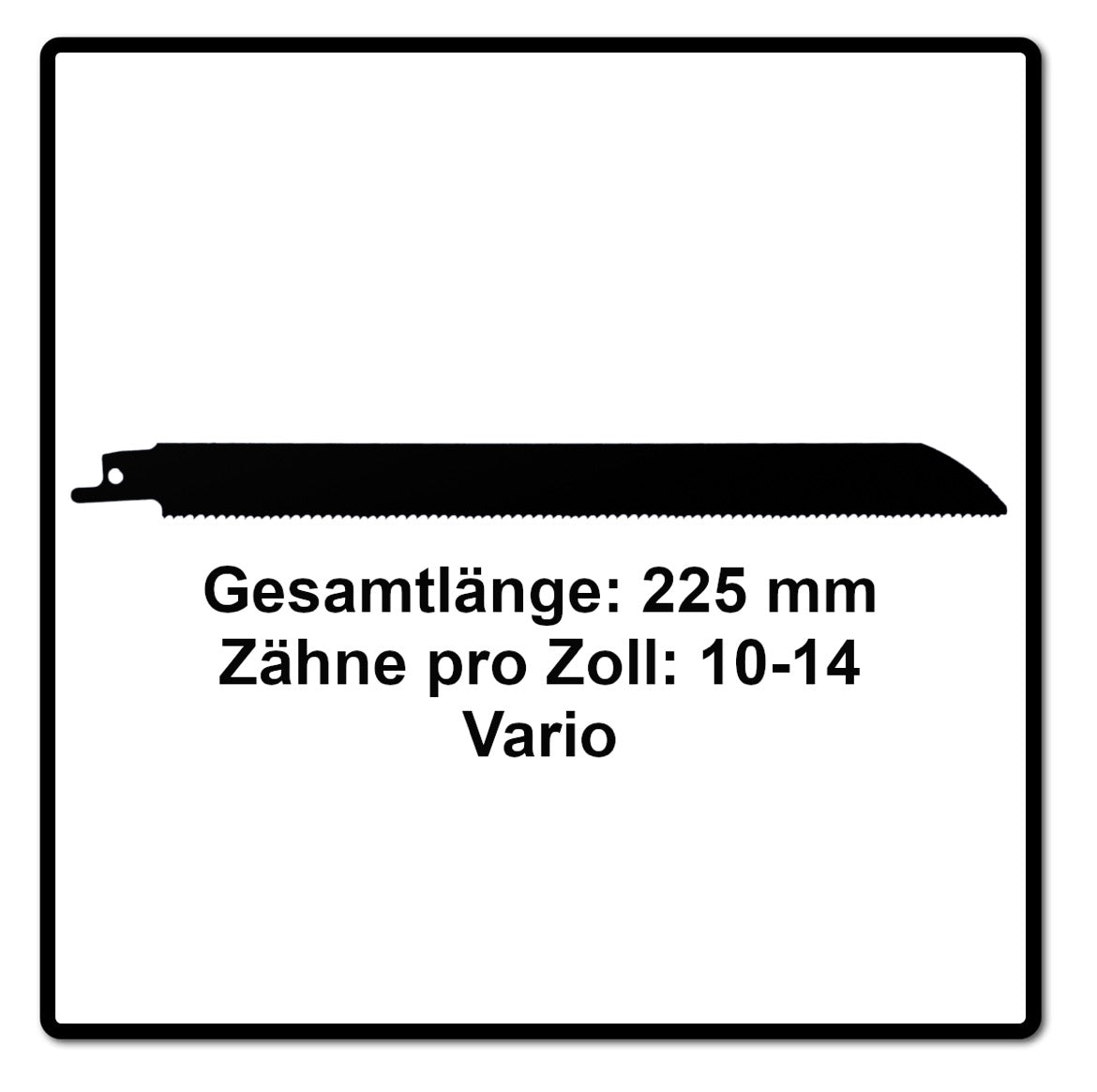 Komet Säbelsägeblatt METAL AND WOOD 225mm 10-14tpi 10 Stk. ( 2x 501.019 ) HSS-Bi-Metall Vario - Toolbrothers