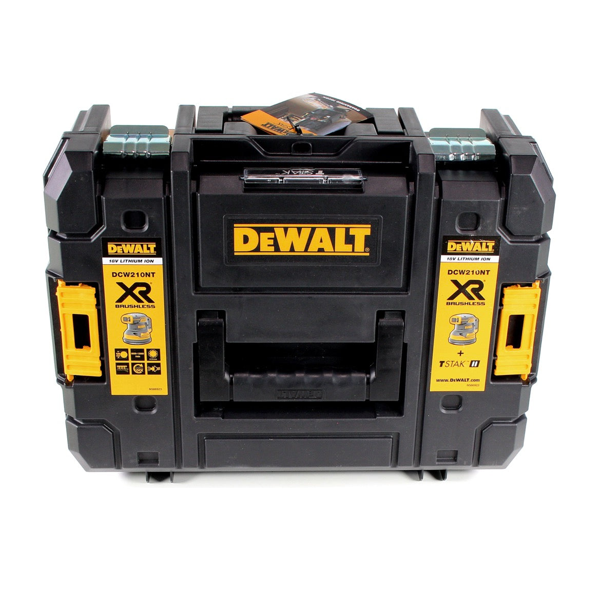 DeWalt DCW 210 P2 Akku Exzenterschleifer Brushless 18V 12.000U/min 125mm + 2x Akkus 5,0 Ah + 1x Schnellladegerät in TSTAK - Toolbrothers