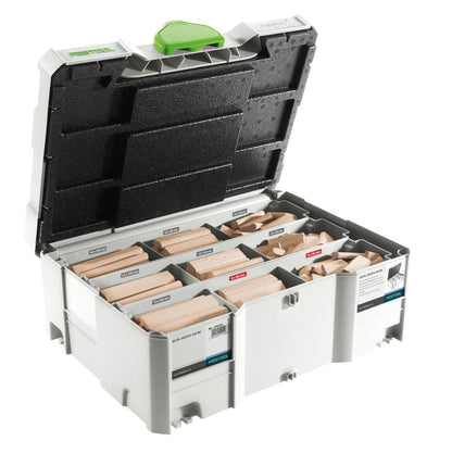 Festool DF 700 EQ-Plus Domino XL Dübelfräse 720W ( 574320 ) 70mm im Systainer + 306 tlg. Dübel-Set - Toolbrothers