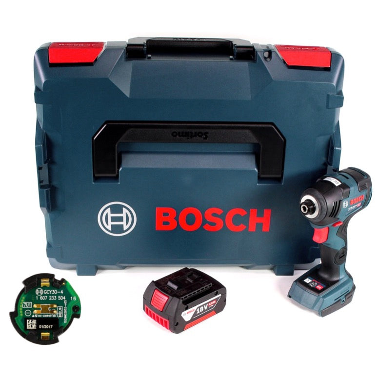 Bosch GDR 18V-200 C Akku Drehschlagschrauber 1/4" 18V 200Nm + 1x Akku 6,0Ah + Connect Modul in L-Boxx - ohne Ladegerät - Toolbrothers