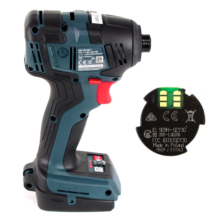 Bosch GDR 18V-200 C Akku Drehschlagschrauber 1/4" 18V 200Nm + 2x Akkus 6,0Ah + Ladegerät + Connect Modul in L-Boxx - Toolbrothers