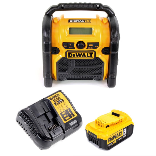 DeWalt DCR 020 P1 Akku Baustellenradio + 1x Akku 5,0Ah + Ladegerät - Toolbrothers