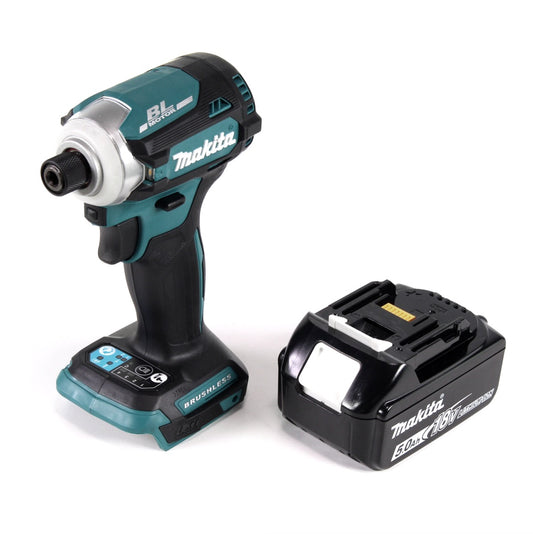 Makita DTD 171 T1 Akku Schlagschrauber 18 V 180 Nm 1/4" Brushless + 1x Akku 5,0 Ah - ohne Ladegerät - Toolbrothers