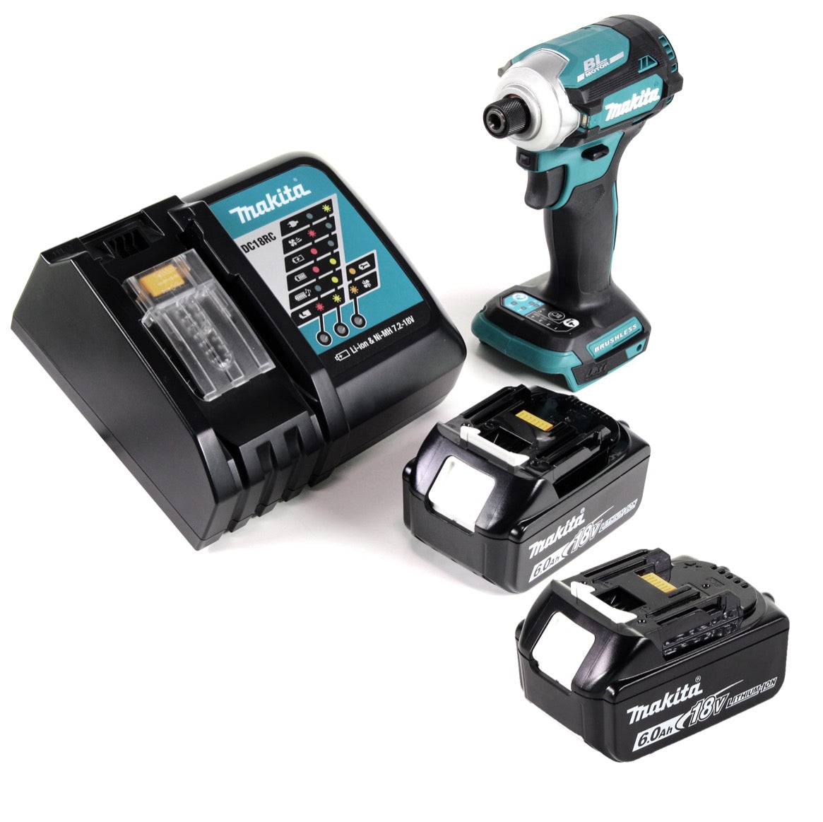 Makita DTD 171 RG Akku Schlagschrauber 18 V 180 Nm 1/4" Brushless + 2x Akku 6,0 Ah + Ladegerät - Toolbrothers