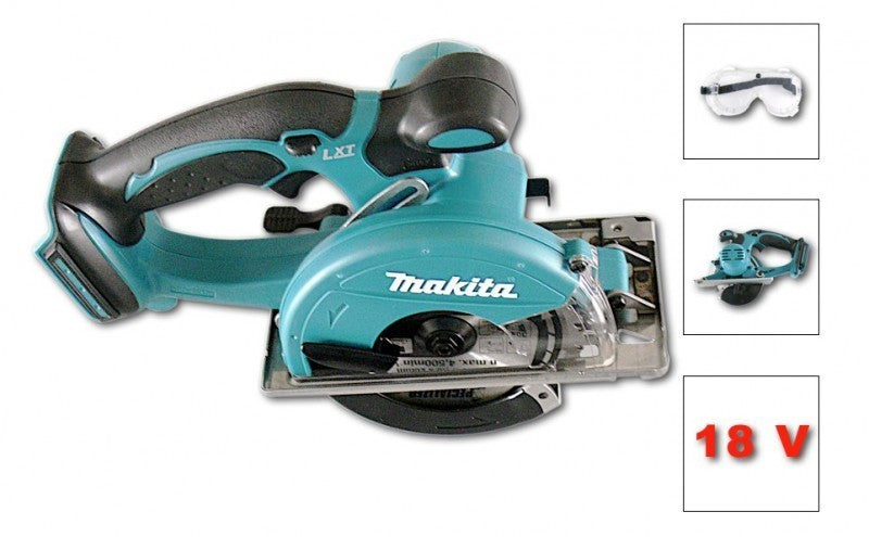 Makita BCS 550 18 V 136 mm Li-ion Akku-Metallsäge + 1x Makita BL1830 B Akku + Schutzbrille + Makita Sägeblatt - ( ohne Ladegerät und ohne Koffer ) - Toolbrothers