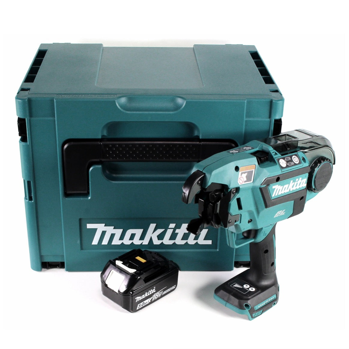 Makita DTR 180 T1J Akku Bewehrungsverbinder 18 V Brushless für 0,8mm Bindedraht im Makpac + 1x 5,0Ah Akku - ohne Ladegerät - Toolbrothers