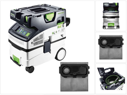 Festool CTL MIDI I Cleantec Absaugmobil 15l Staubkl. L ( 574832 ) + Longlife Filtersack + Zubehör - Toolbrothers