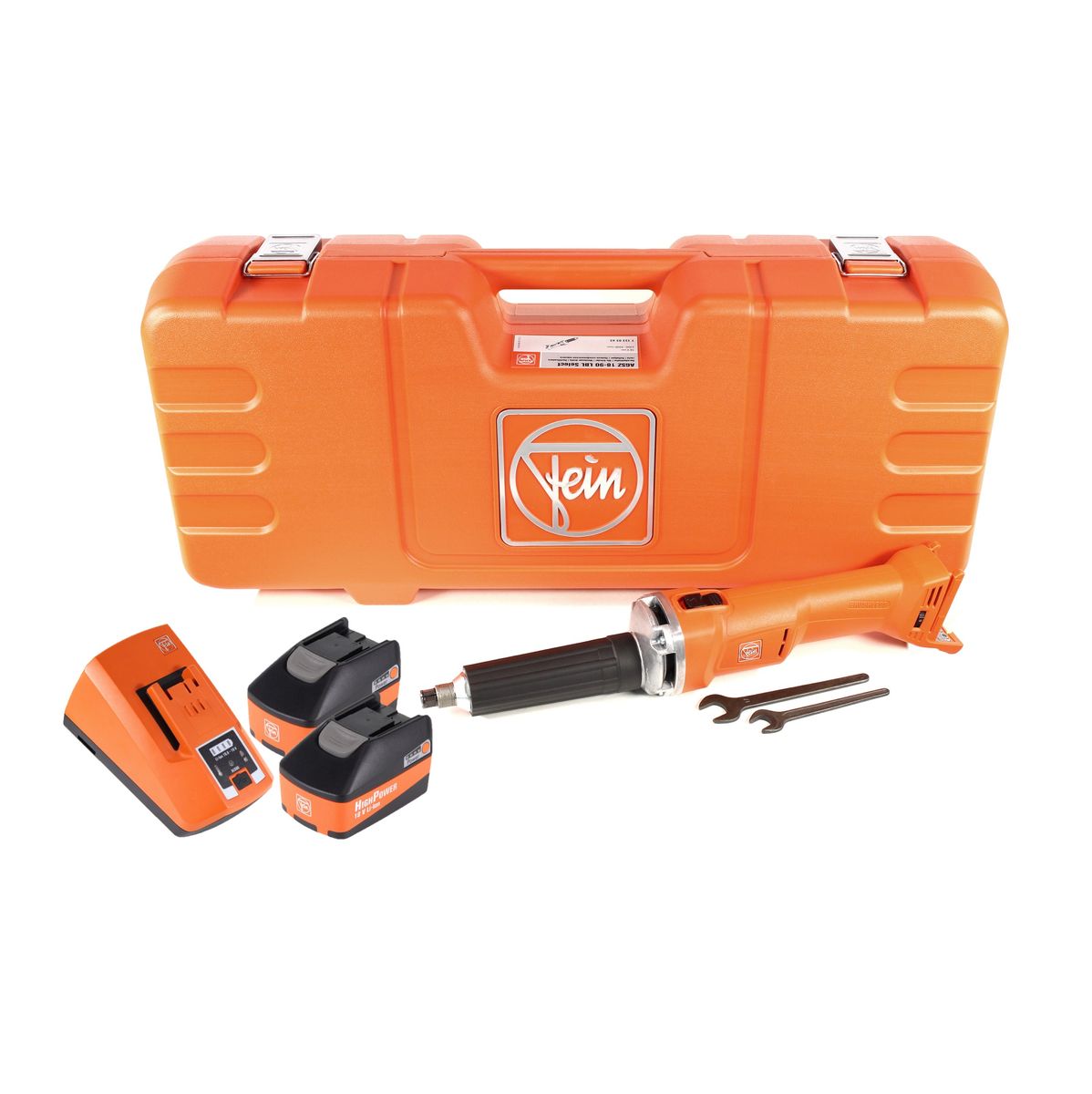 FEIN AGSZ 18-90 LBL Akku Geradschleifer 18V ( 71230362000 ) Set im Koffer mit 2x 5,2 Ah High Power Akku und Lader - Toolbrothers