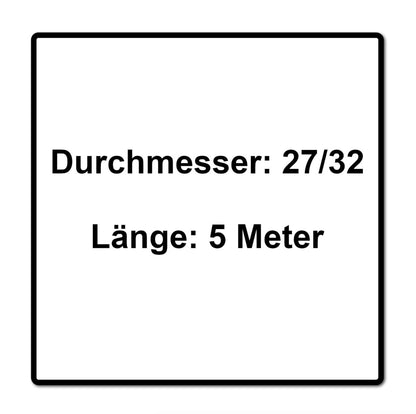 Festool D27/32x5m-AS/CTR Saugschlauch konisch ( 204922 ) für CT 26/36/48 CT MINI CT MIDI ab 2019 - Toolbrothers