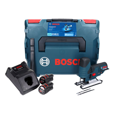 Bosch GST 12V-70 Professional Akku Stichsäge 12 V ( 06015A1005 ) + 2x Akku 3,0 Ah + Ladegerät + L-Boxx - Toolbrothers