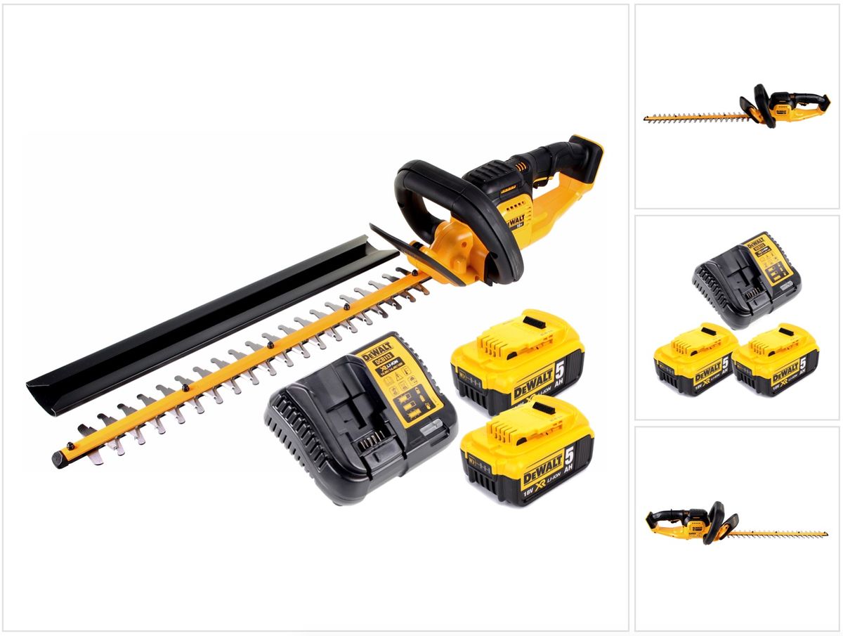 DeWalt DCM 563 P2 Akku Heckenschere 18V 55,8cm + 2x 5,0Ah Akku + Ladegerät - Toolbrothers