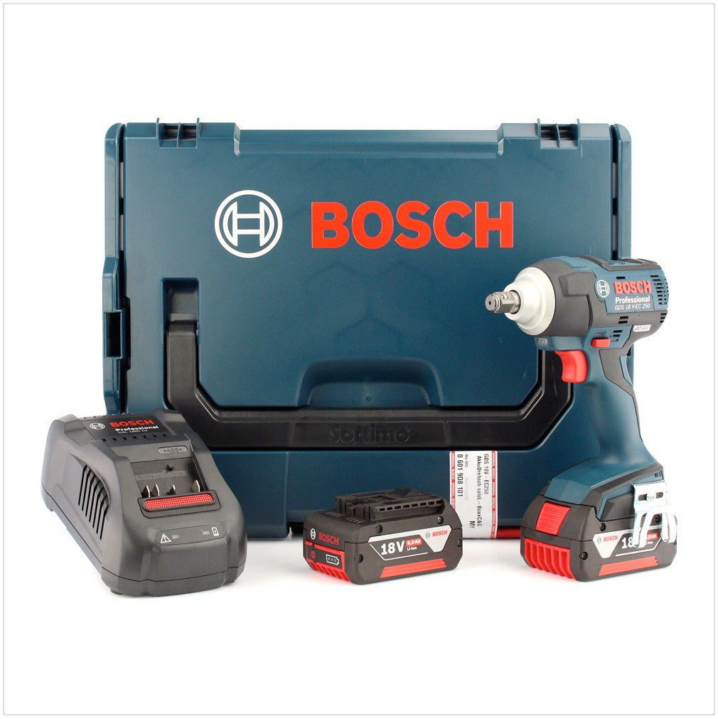 Bosch GDS 18 V-EC 250 Akku Drehschlagschrauber 18V 250Nm Brushless + 2x Akku 5,0Ah + Ladegerät + L-Boxx ( 06019D8104 ) - Toolbrothers