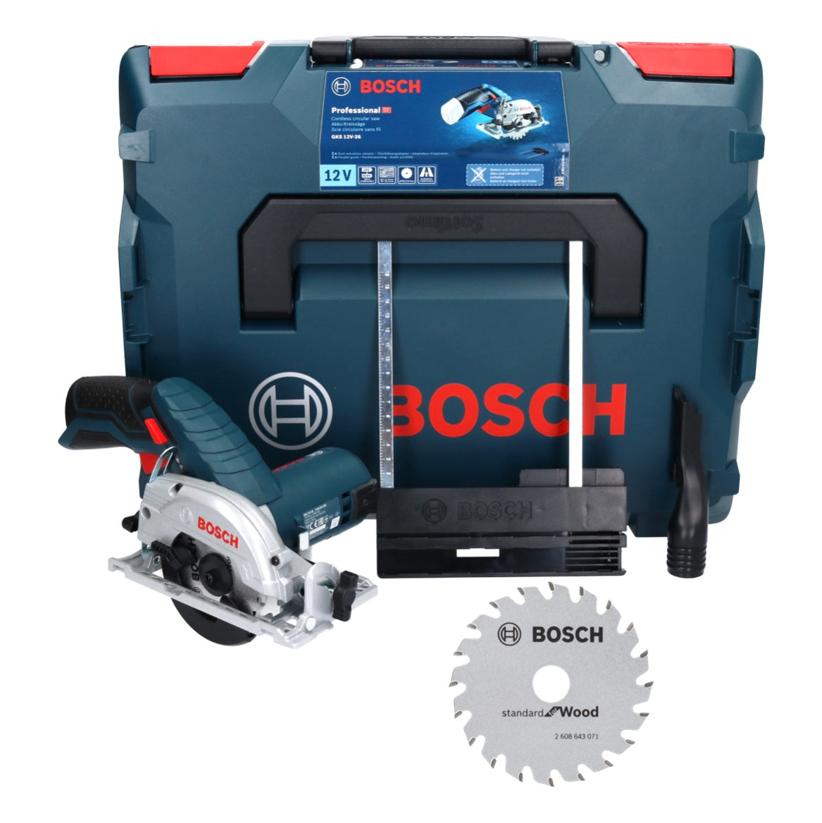 Bosch GKS 12V-26 Professional Akku Handkreissäge 12 V 85 mm + Sägeblatt + L-Boxx - ohne Akku, ohne Ladegerät - Toolbrothers