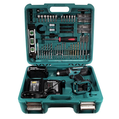 Makita DDF 482 SFTK Akku Bohrschrauber 18 V 62Nm + 3,0 Ah Akku + Ladegerät + 101 tlg. Werkzeugset im Koffer - Toolbrothers