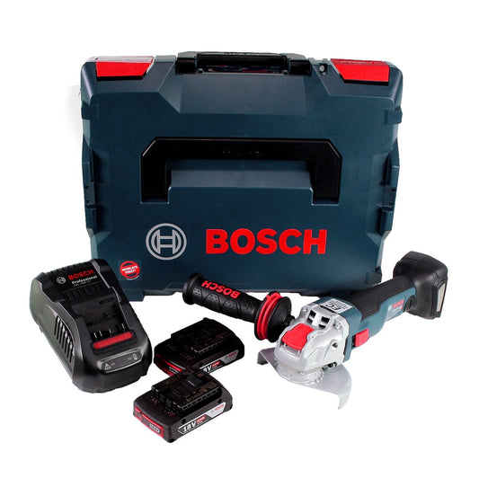 Bosch GWX 18V-10 C Akku Winkelschleifer 18V 125mm brushless X-LOCK + 2x Akku 2,0Ah + Ladegerät + L-BOXX - Toolbrothers