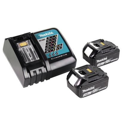 Makita DRT 50 RFJ Akku Multifunktionsfräse brushless 18 V + 2x Akkus 3,0 Ah + Schnellladegerät im Makpac 3 - Toolbrothers