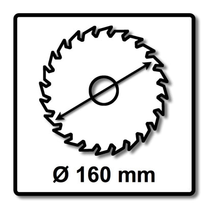 Bosch Kreissägeblatt Standard for Wood 160 x 1,5 x 20 / 15,875 mm 24 Zähne ( 2608837676 ) - Toolbrothers