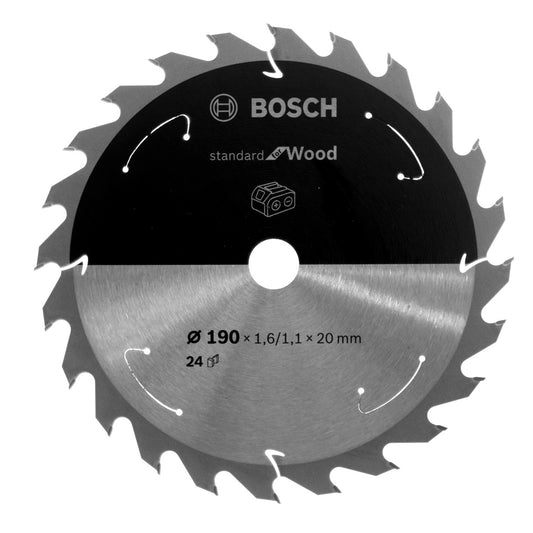 Bosch Kreissägeblatt Standard for Wood 190 x 1,6 x 20 mm 24 Zähne ( 2608837704 ) - Toolbrothers