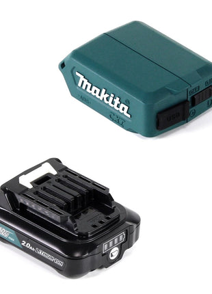 Makita DEAADP08 A1 USB Adapter für 10,8V-12V Akkus + 2,0 Ah Akku ( 197396-9 ) - Toolbrothers