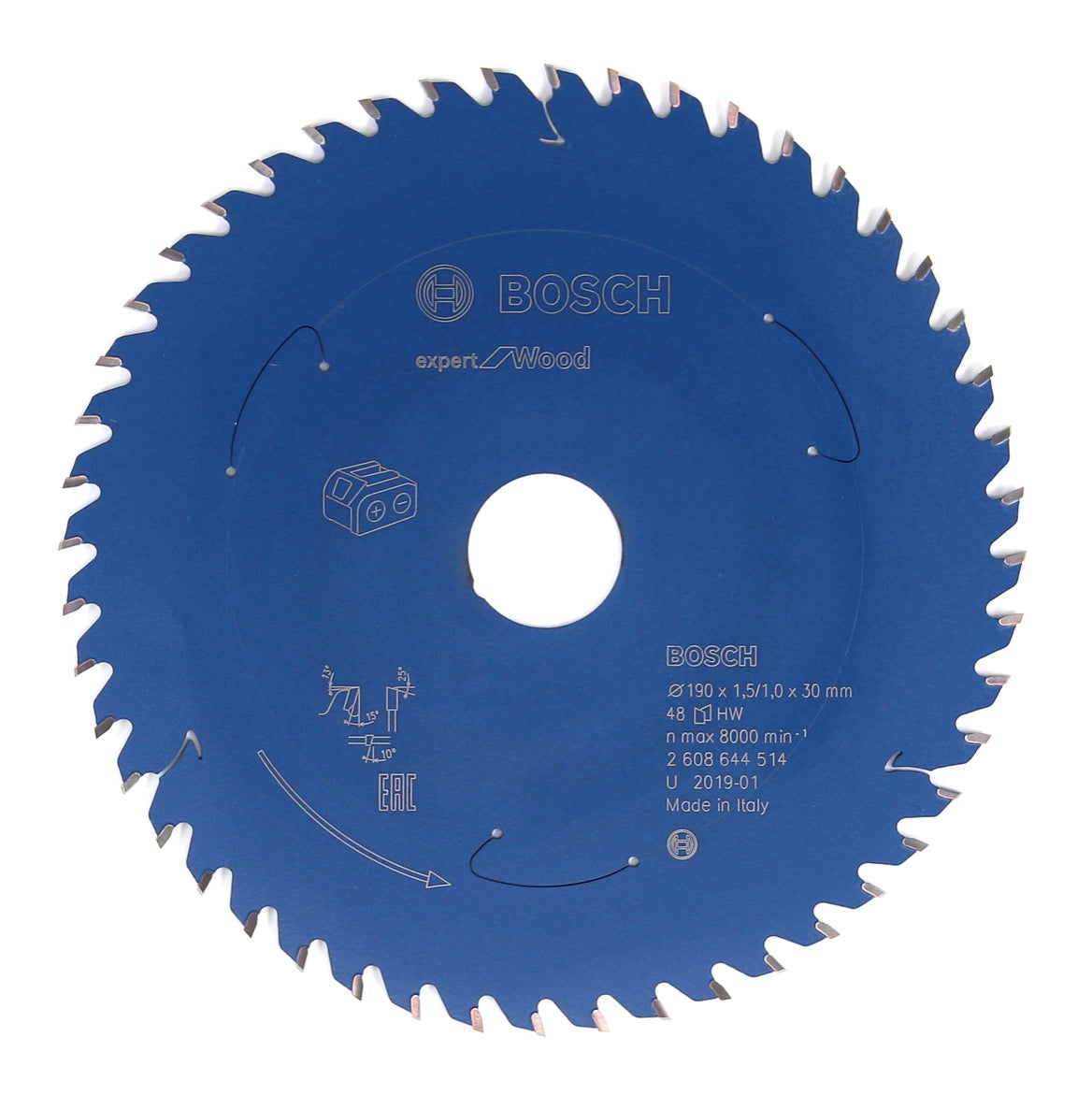 Bosch Kreissägeblatt Expert for Wood 190 x 1,0 x 30 mm 48 Zähne für Holz ( 2608644514 ) - Toolbrothers