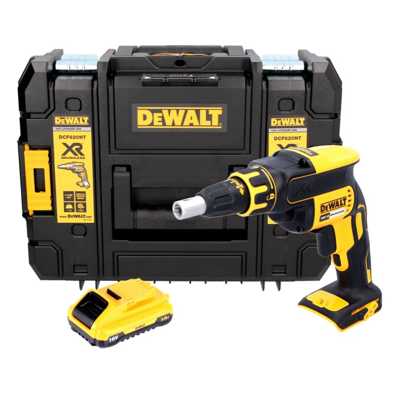 DeWalt DCF 620 NT Akku Trockenbauschrauber 18 V 30 Nm Brushless + 1x Akku 3,0 Ah + TSTAK - ohne Ladegerät - Toolbrothers