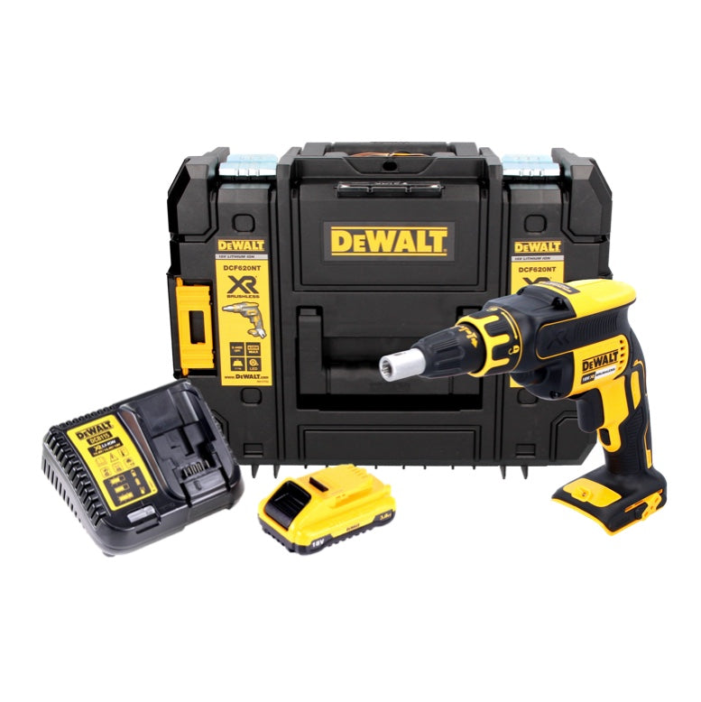 DeWalt DCF 620 L1 Akku Trockenbauschrauber 18 V 30 Nm Brushless + 1x Akku 3,0 Ah + Ladegerät + TSTAK - Toolbrothers