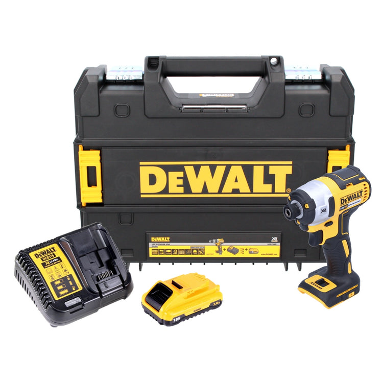 DeWalt DCF 887 L1 Akku Schlagschrauber 18 V 205 Nm 1/4" Brushless + 1x Akku 3,0 Ah + Ladegerät + TSTAK - Toolbrothers