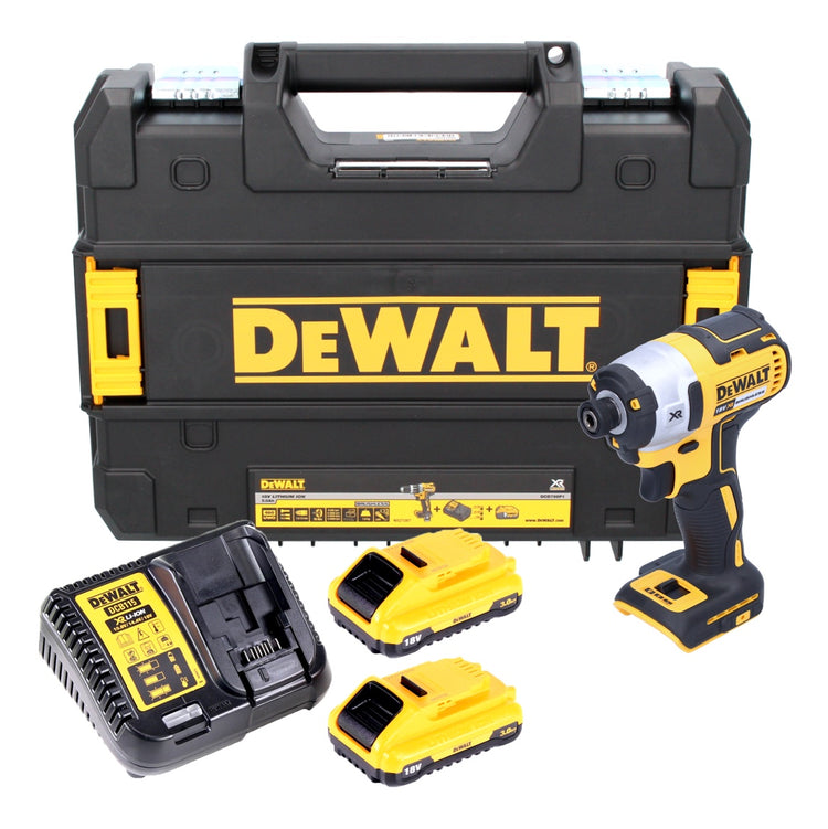 DeWalt DCF 887 L2 Akku Schlagschrauber 18 V 205 Nm 1/4" Brushless + 2x Akku 3,0 Ah + Ladegerät + TSTAK - Toolbrothers