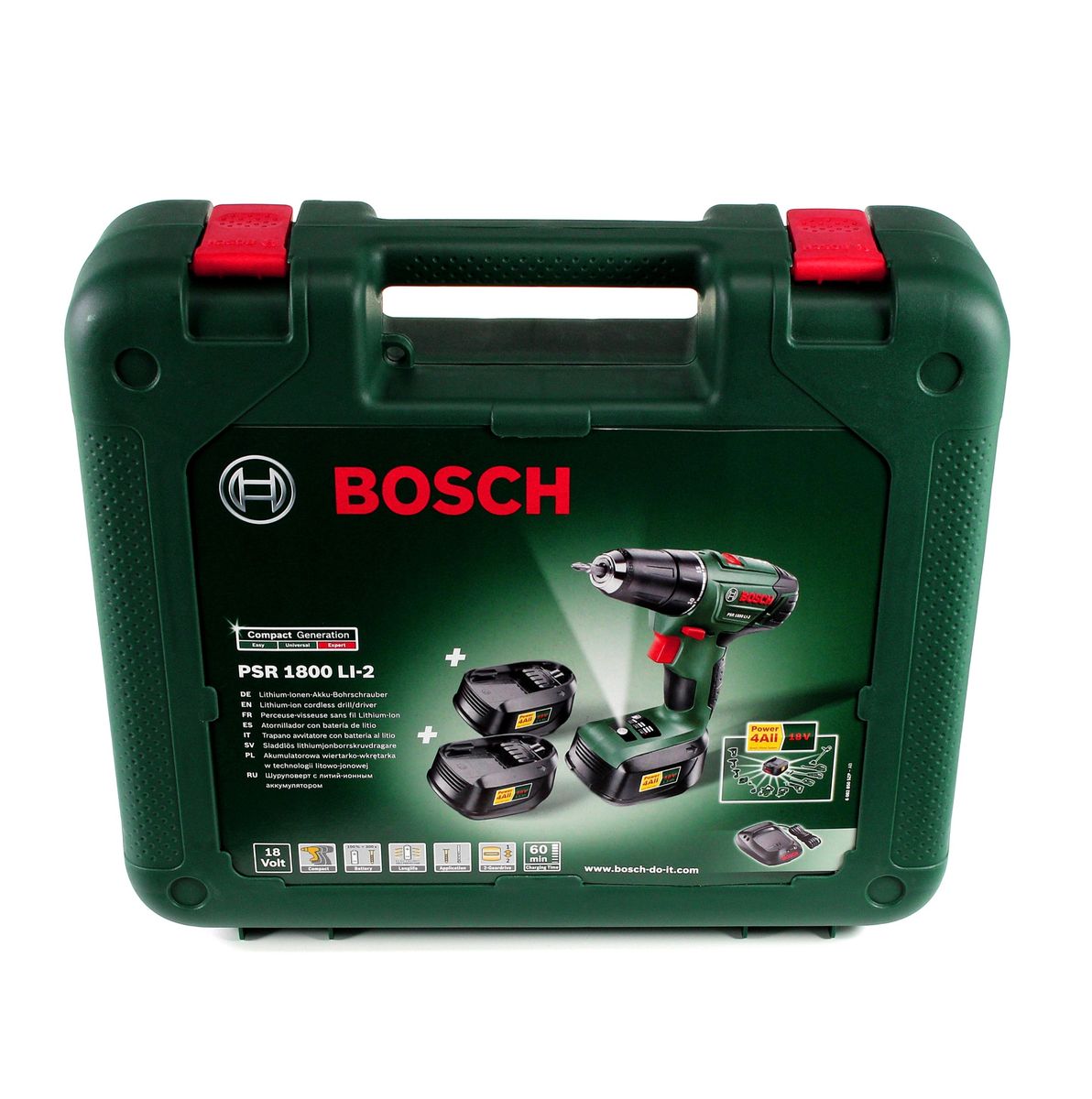 Bosch PSR 1800 Li-2 Akku Bohrschrauber 38Nm18V ( 06039A3101 ) + 2x Akku 1,5 Ah + Ladegerät + Koffer - Toolbrothers