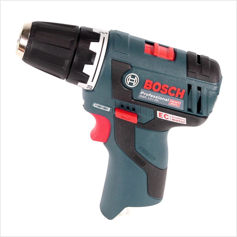 Bosch GSR 12V-20 Akku Bohrschrauber 12V 20Nm brushless + 2x Akku 6,0Ah + Ladegerät - Toolbrothers