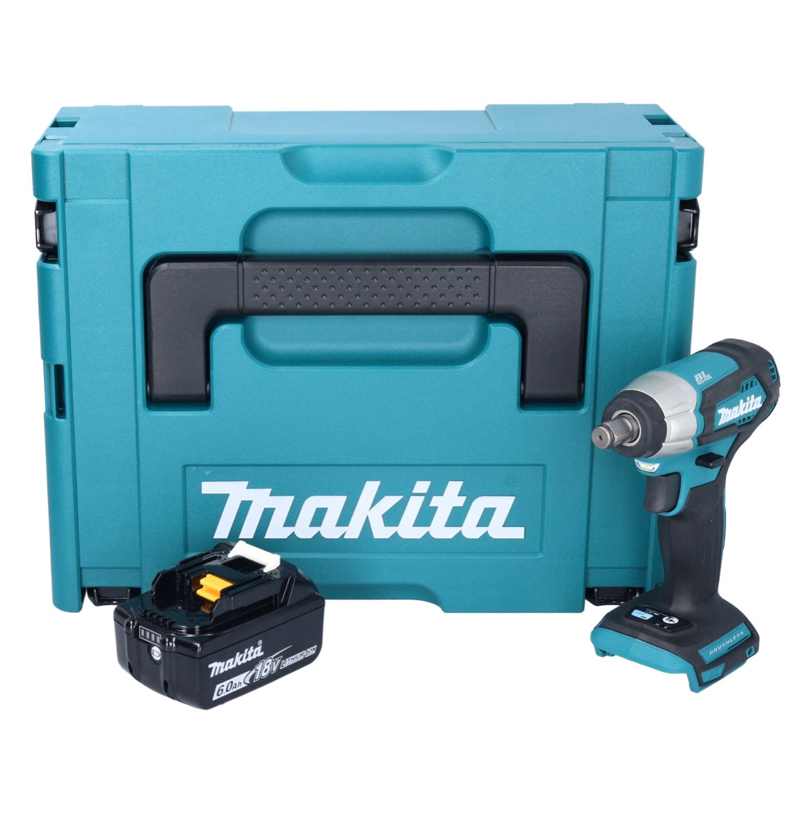 Makita DTW 181 G1J Akku Schlagschrauber 18 V 210 Nm 1/2" Brushless + 1x Akku 6,0 Ah + Makpac - ohne Ladegerät - Toolbrothers