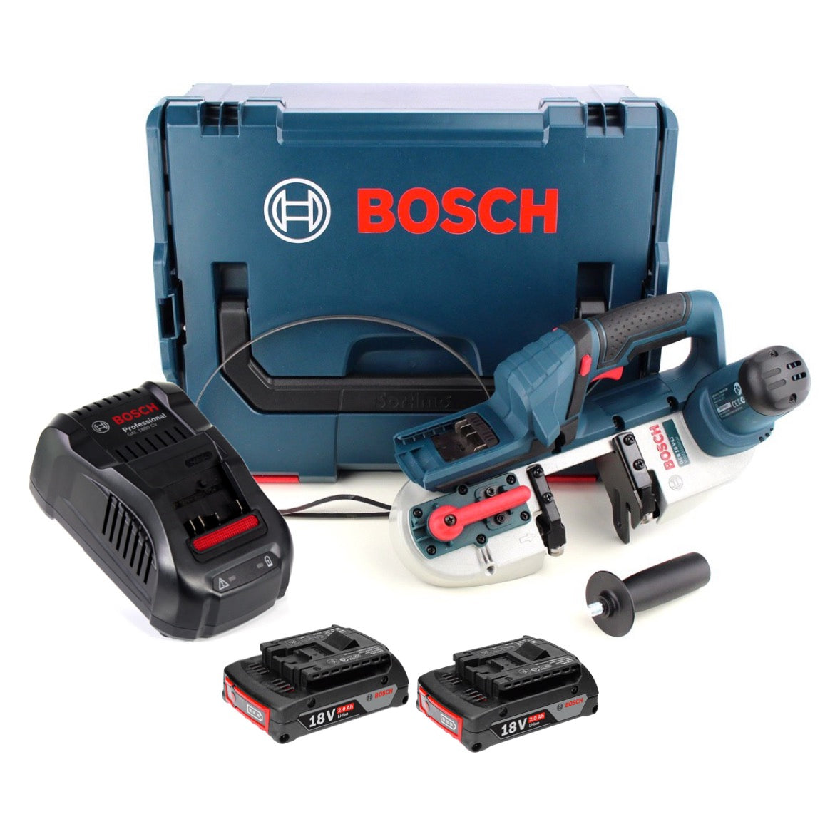 Bosch GCB 18 V-LI Akku Bandsäge 18V + 2x Akku 2,0Ah + Ladegerät + L-Boxx - Toolbrothers