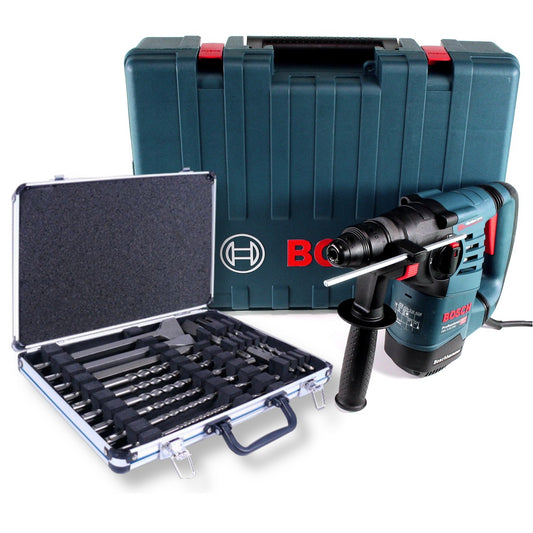 Bosch GBH 3-28 DRE Bohrhammer 800 Watt SDS plus im Koffer + 17 tlg. SDS plus Bohrer & Meißel Set im Alukoffer - Toolbrothers