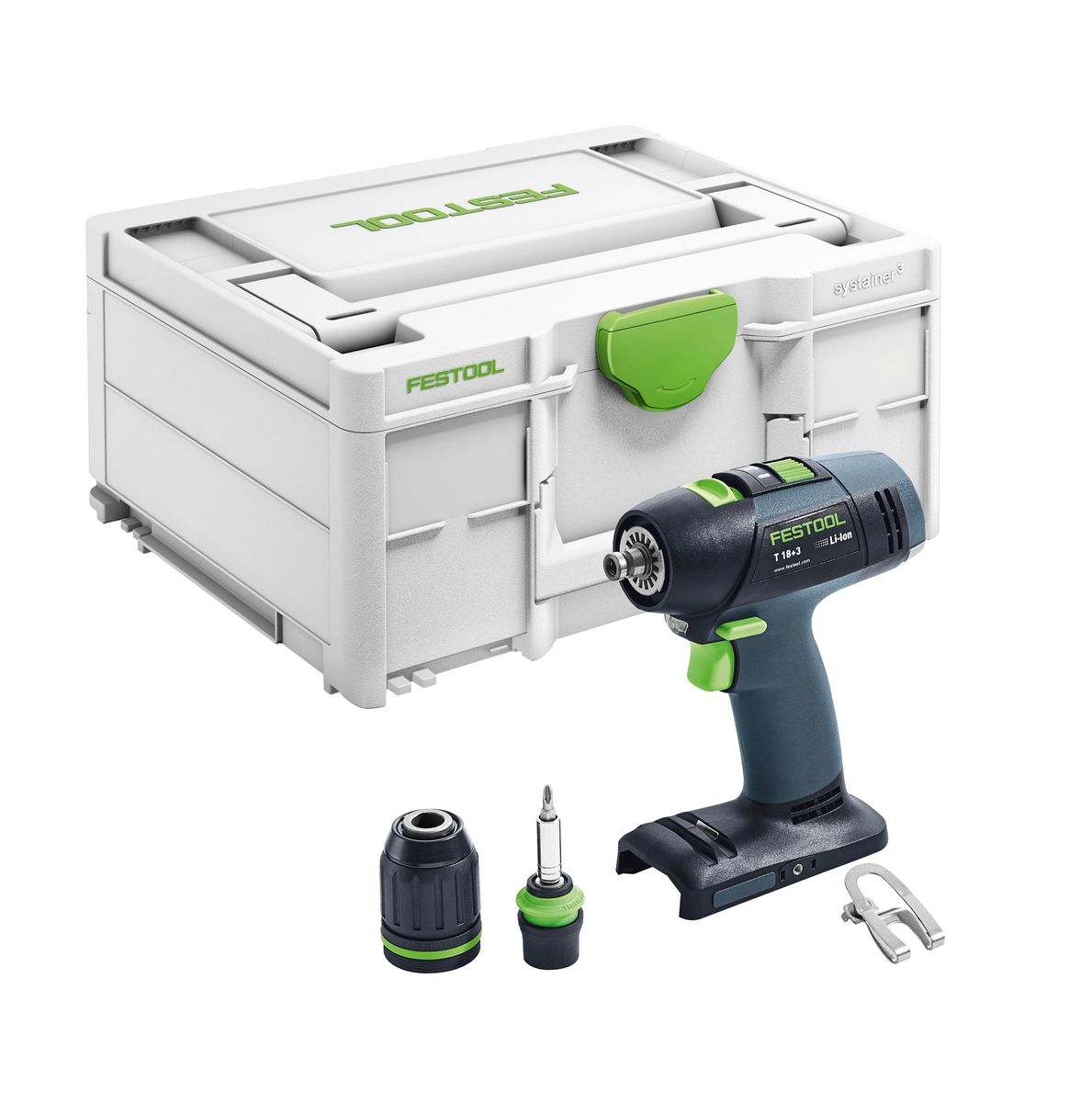 Festool T 18+3 Basic Akku Bohrschrauber 18 V 50 Nm Brushless Solo + systainer ( 576448 ) - ohne Akku, ohne Ladegerät ( Nachfolger von 574763 ) - Toolbrothers