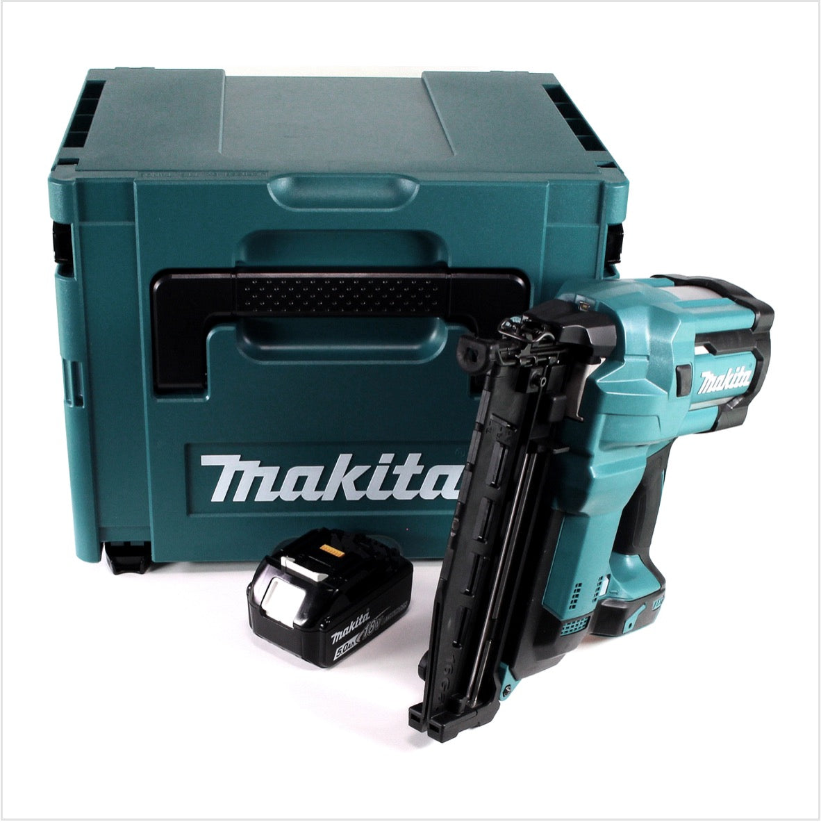 Makita DBN 600 T1J Akku Stauchkopfnagler 18 V + 1x Akku 5,0Ah + Makpac - Ladegerät - Toolbrothers